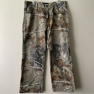 RealTree Men's 38x30 Camo Pants Double Knee  100% Cotton